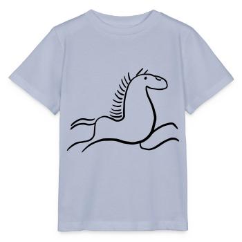 Wilder Gaul als Höhlenmalerei in der Steinzeit - Stanley/Stella Kinder T-Shirt MINI CREATOR  - Lavendel-Violett - Vorne - Braiden (125cm)