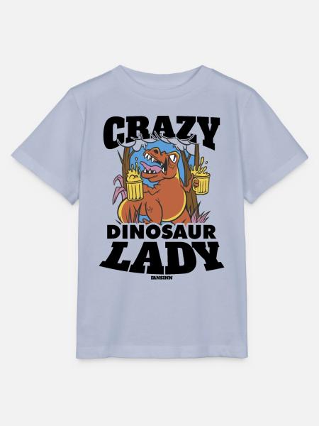 Crazy Dinosaur Lady - Stanley/Stella Kinder T-Shirt MINI CREATOR - Lavendel-Violett
