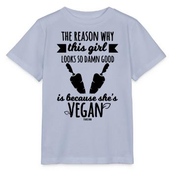 vegane Mutter Mädchen Vegetarierin - Stanley/Stella Kinder T-Shirt MINI CREATOR  - Lavendel-Violett - Vorne - Braiden (125cm)