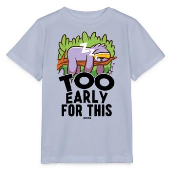 tired sloth snores Sloth - Stanley/Stella MINI CREATOR Kids’ T-Shirt - lavender-violet - Front - Braiden (125cm)