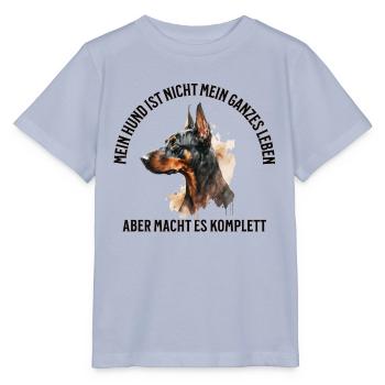 Dobermann Hund Rassehund Hundeliebe Hundehalter - Stanley/Stella Kinder T-Shirt MINI CREATOR  - Lavendel-Violett - Vorne - Braiden (125cm)