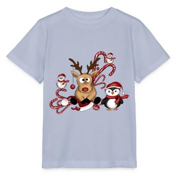 Bonhommes de neige pingouin renne - T-shirt bio MINI CREATOR Stanley/Stella Enfant - lavande-violet - Devant - Braiden (125cm)