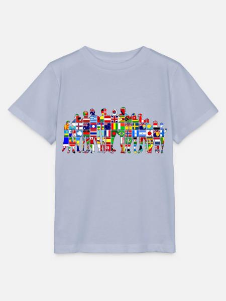 Fahnen der Welt - Stanley/Stella Kinder T-Shirt MINI CREATOR - Lavendel-Violett