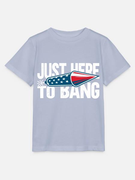 Just Here To Bang - Stanley/Stella Kinder T-Shirt MINI CREATOR - Lavendel-Violett