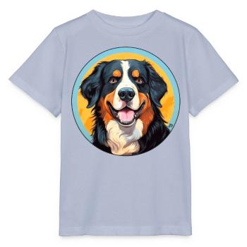 Bernese Mountain Dog Dog's Head Dog - Stanley/Stella MINI CREATOR Kids’ T-Shirt - lavender-violet - Front - Braiden (125cm)
