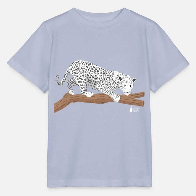 Schneeleopard - Stanley/Stella Kinder T-Shirt MINI CREATOR - Lavendel-Violett