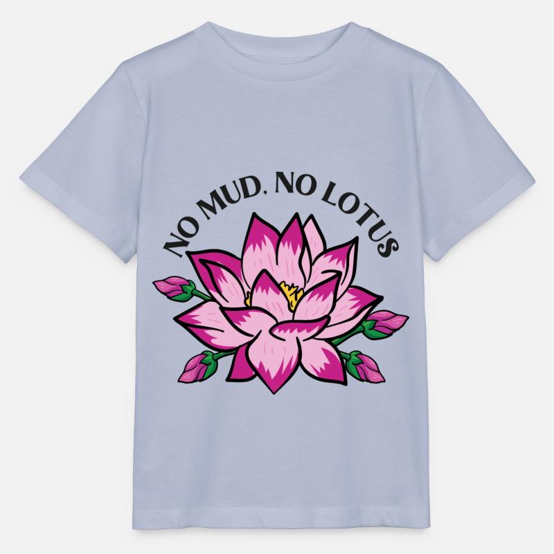 Pas de boue pas de fleur de lotus fleur de lotus - T-shirt bio MINI CREATOR Stanley/Stella Enfant - lavande-violet