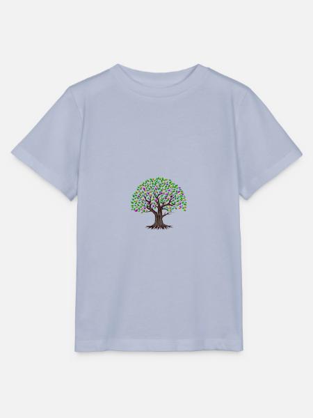 Bunter Baum mit Blättern - Stanley/Stella Kinder T-Shirt MINI CREATOR  - Lavendel-Violett