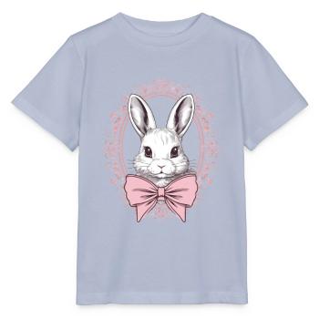 Vintage Coquette Bunny with Pink Ribbon - Stanley/Stella MINI CREATOR Kids’ T-Shirt - lavender-violet - Front - Braiden (125cm)