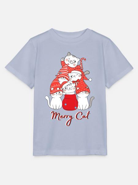 Merry Cat - Stanley/Stella Kinder T-Shirt MINI CREATOR  - Lavendel-Violett