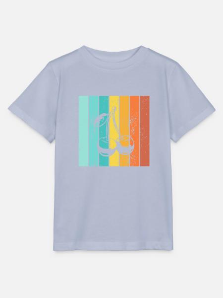 Kirsche Retro Frucht Obst - Stanley/Stella Kinder T-Shirt MINI CREATOR - Lavendel-Violett
