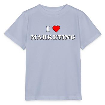 I LOVE MARKETING (weiß/schwarze Umrandung) - Stanley/Stella Kinder T-Shirt MINI CREATOR  - Lavendel-Violett - Vorne - Braiden (125cm)