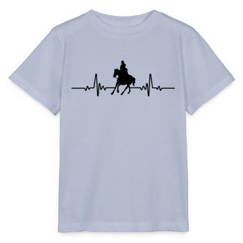 Horse Heartbeat Rider Riding ECG Riding Club - Stanley/Stella MINI CREATOR Kids’ T-Shirt - lavender-violet - Front - Braiden (125cm)