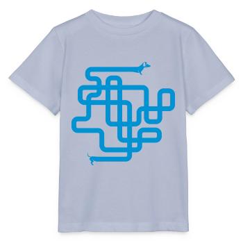 hot-dog - drôle de chien saucisse, chien saucisse, teckel - T-shirt bio MINI CREATOR Stanley/Stella Enfant - lavande-violet - Devant - Braiden (125cm)