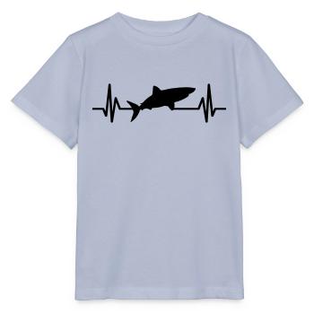 shark heartbeat shark shark fin - Stanley/Stella MINI CREATOR Kids’ T-Shirt - lavender-violet - Front - Braiden (125cm)