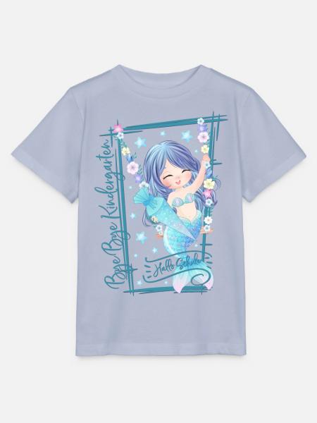 Bye Bye Kindergarten Schulkind 2026 Meerjungfrau - Stanley/Stella Kinder T-Shirt MINI CREATOR - Lavendel-Violett