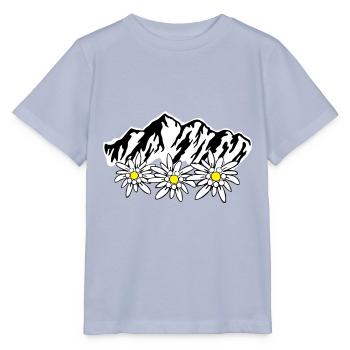 Mountains and Edelweiss - Stanley/Stella MINI CREATOR Kids’ T-Shirt - lavender-violet - Front - Braiden (125cm)