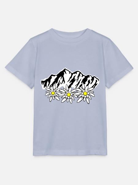 Berge und Edelweiss - Stanley/Stella Kinder T-Shirt MINI CREATOR - Lavendel-Violett