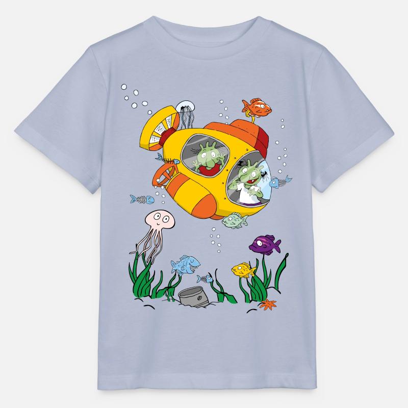 Die Olchis Classic Abenteuer Im U-Boot - Stanley/Stella Kinder T-Shirt MINI CREATOR  - Lavendel-Violett