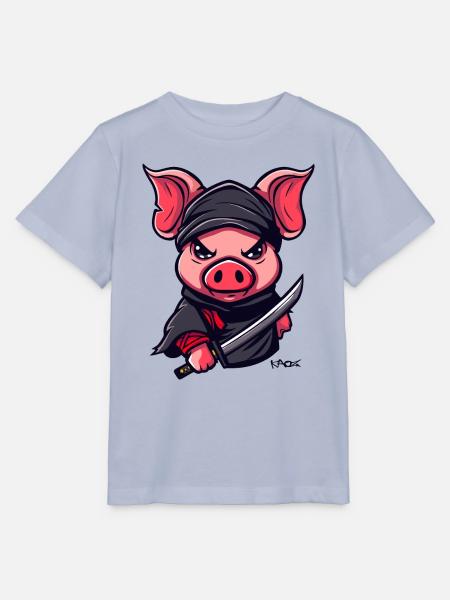Ninja Schwein - Stanley/Stella Kinder T-Shirt MINI CREATOR - Lavendel-Violett