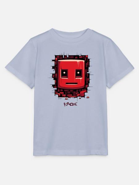 Gesprungene Oberfläche: Roboter-Gesicht - Stanley/Stella Kinder T-Shirt MINI CREATOR - Lavendel-Violett