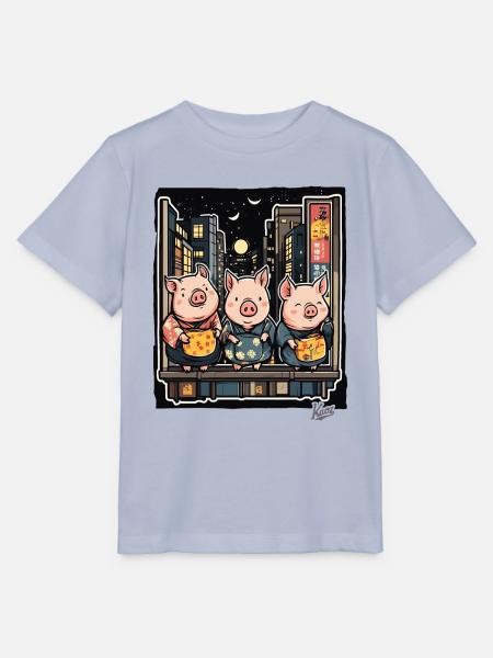 Lustige Schweine in Tokio - Stanley/Stella Kinder T-Shirt MINI CREATOR  - Lavendel-Violett