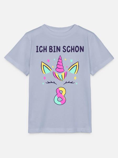 Ich bin schon 8 Einhorn - Stanley/Stella Kinder T-Shirt MINI CREATOR - Lavendel-Violett