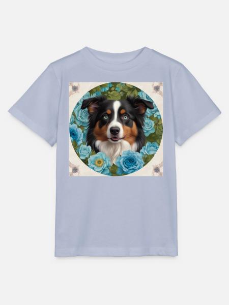 Blauäugiger Australian Shepherd - Stanley/Stella Kinder T-Shirt MINI CREATOR - Lavendel-Violett