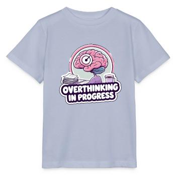 Overthinking in Progress – Lustiges Gehirn - Stanley/Stella Kinder T-Shirt MINI CREATOR  - Lavendel-Violett - Vorne - Braiden (125cm)