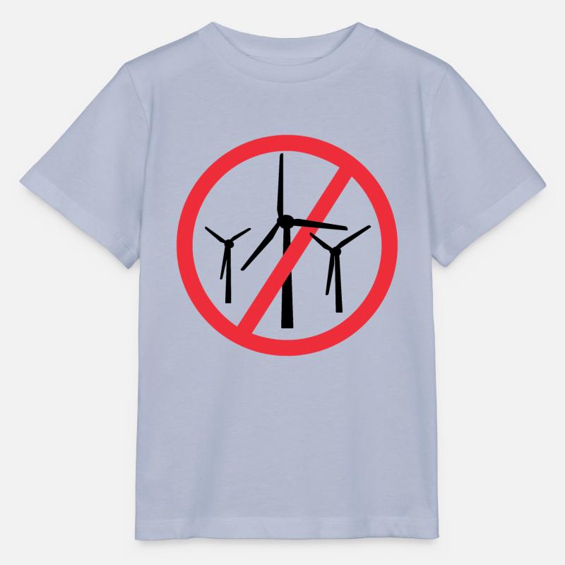 Arrêtez les éoliennes, non aux parcs éoliens - T-shirt bio MINI CREATOR Stanley/Stella Enfant - lavande-violet
