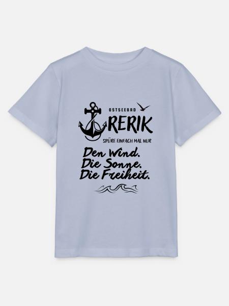 Rerik, Ostseebad spüre den Wind, die Sonne Spruch - Stanley/Stella Kinder T-Shirt MINI CREATOR - Lavendel-Violett