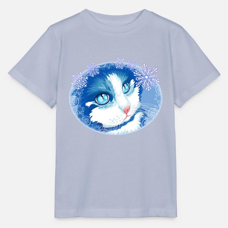Chat chat mignon de Noël Chaton - T-shirt bio MINI CREATOR Stanley/Stella Enfant - lavande-violet