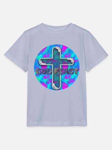 God First (Eins) - Stanley/Stella Kinder T-Shirt MINI CREATOR  - Lavendel-Violett