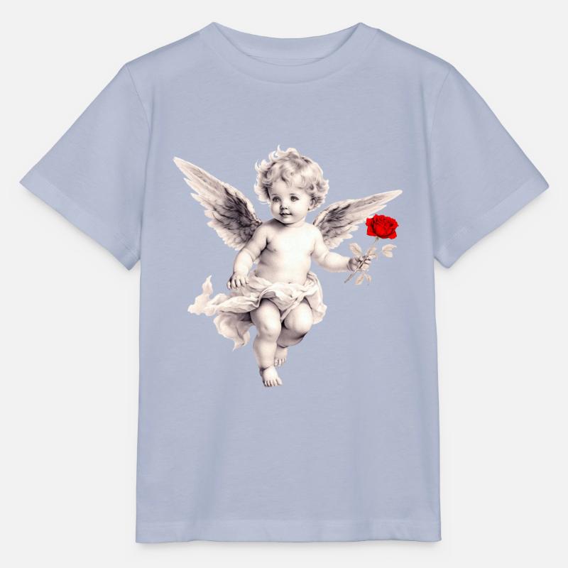 Cupidon avec Rose - T-shirt bio MINI CREATOR Stanley/Stella Enfant - lavande-violet