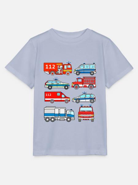 Polizei Feuerwehr Fahrzeuge - Stanley/Stella Kinder T-Shirt MINI CREATOR - Lavendel-Violett