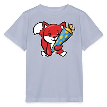 Schlauer Fuchs mit Zuckertüte - Stanley/Stella Kinder T-Shirt MINI CREATOR  - Lavendel-Violett - Vorne - Braiden (125cm)