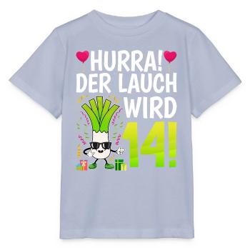 Hurra der Lauch wird 14 - Stanley/Stella Kinder T-Shirt MINI CREATOR  - Lavendel-Violett - Vorne - Braiden (125cm)