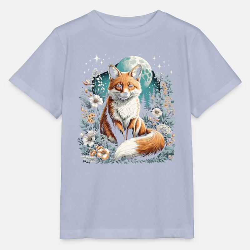 Cottagecore Esthétique Fox - T-shirt bio MINI CREATOR Stanley/Stella Enfant - lavande-violet