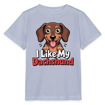I like my Dachshund Hundeliebe - Stanley/Stella Kinder T-Shirt MINI CREATOR  - Lavendel-Violett - Vorne - Braiden (125cm)