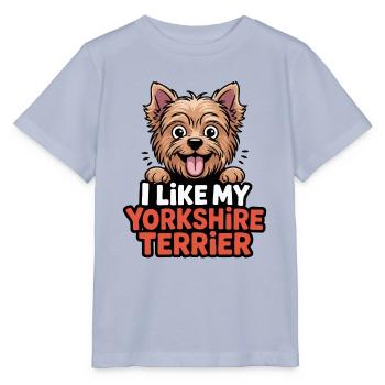 I like my Yorkshire Terrier Hundeliebe - Stanley/Stella Kinder T-Shirt MINI CREATOR  - Lavendel-Violett - Vorne - Braiden (125cm)