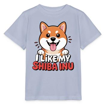 I like my Shiba Inu Hundeliebe - Stanley/Stella Kinder T-Shirt MINI CREATOR  - Lavendel-Violett - Vorne - Braiden (125cm)
