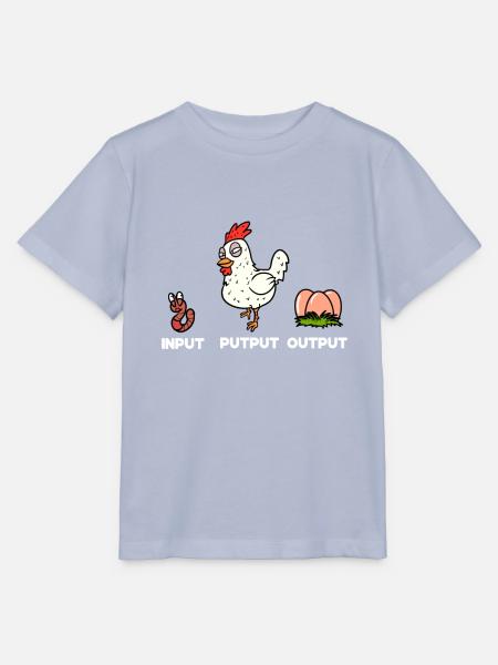 Lustiges Hühner Huhn Wurm Input Putput Geschenk - Stanley/Stella Kinder T-Shirt MINI CREATOR - Lavendel-Violett