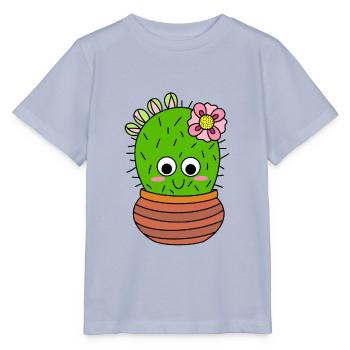 Chunky Kaktus With Pink Flower And Buds - Stanley/Stella Kinder T-Shirt MINI CREATOR  - Lavendel-Violett - Vorne - Braiden (125cm)
