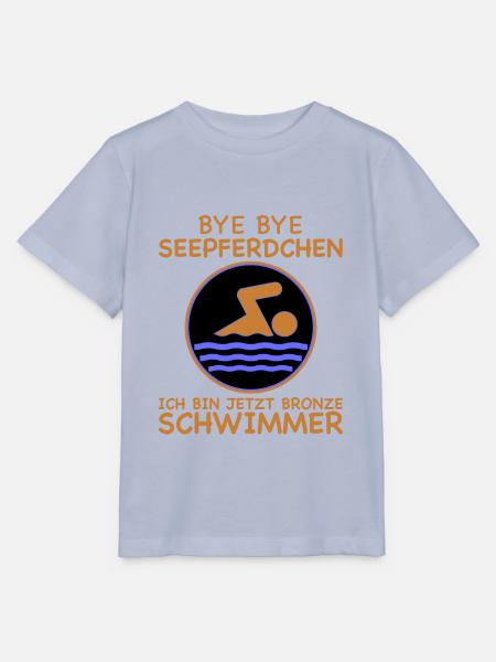 Bye Seepferdchen ich hab Bronze Schwimmabzeichen - Stanley/Stella Kinder T-Shirt MINI CREATOR - Lavendel-Violett