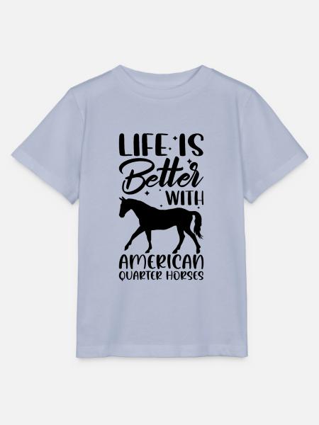 Das Leben Ist Besser American Quarter Horses - Stanley/Stella Kinder T-Shirt MINI CREATOR - Lavendel-Violett