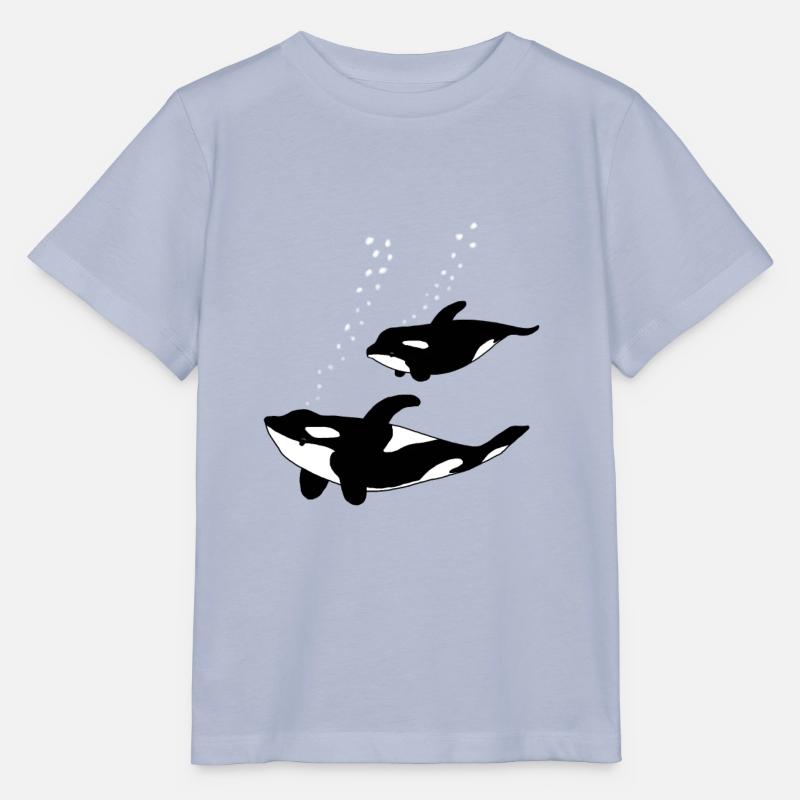Orca Mutter mit Kind - Stanley/Stella Kinder T-Shirt MINI CREATOR - Lavendel-Violett