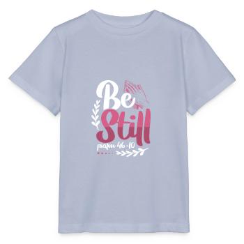 Christentum sei still Psalm 46 10 Christliches Geschenk - Stanley/Stella Kinder T-Shirt MINI CREATOR  - Lavendel-Violett - Vorne - Braiden (125cm)