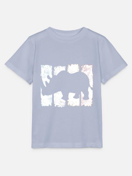 Nashorn Rhinozeros retro - Stanley/Stella Kinder T-Shirt MINI CREATOR - Lavendel-Violett