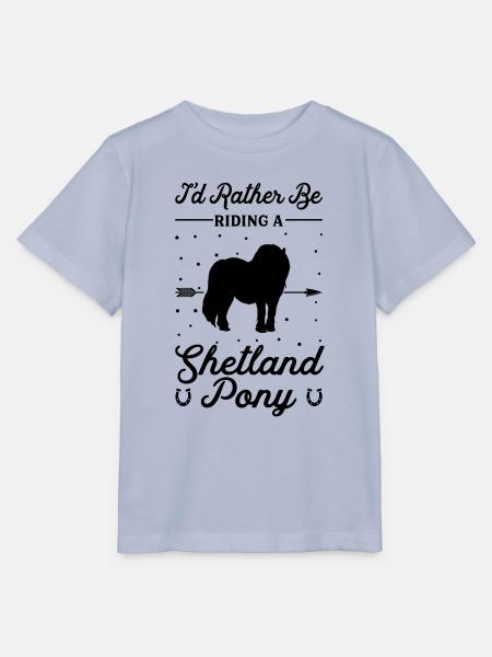 Reiten Eines Shetlandponys - Stanley/Stella Kinder T-Shirt MINI CREATOR - Lavendel-Violett