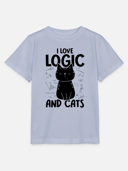 Ich Liebe Katzen - Logik - Stanley/Stella Kinder T-Shirt MINI CREATOR  - Lavendel-Violett